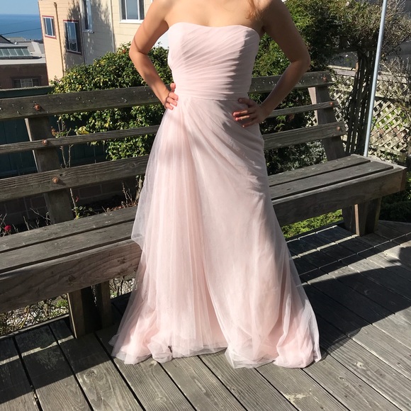 plush pink bridesmaid dresses
